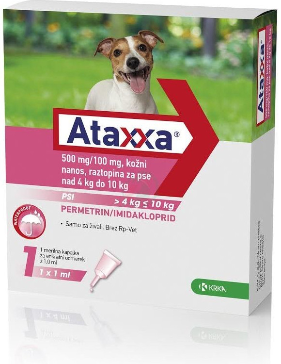 Ataxxa Spot-on pro psy 4-10 kg M 500 / 100 mg 1 x 1 ml