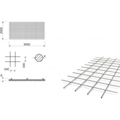 Kari síť s okem 100/100 mm, 2x3 m, průměr 4 mm (KA16) – Hledejceny.cz