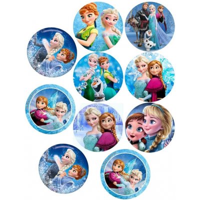 Jedlý tisk FROZEN ● materiál: FONDÁNOVÝ DECORLIST ✴️, ● velikost: cca 4-5cm (1 list A4) ☝ – Zbozi.Blesk.cz