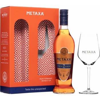 Metaxa 7* 40% 0,7 l (dárkové balení 2 sklenice)