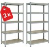 Výprodej-regálů.cz Regál 1800 x 900 x 400 mm zinek 5 polic 2 ks