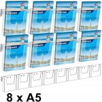 A-Z Reklama CZ Cocktail Brochure Wall držák na letáky set 8 x A5 – Zboží Mobilmania