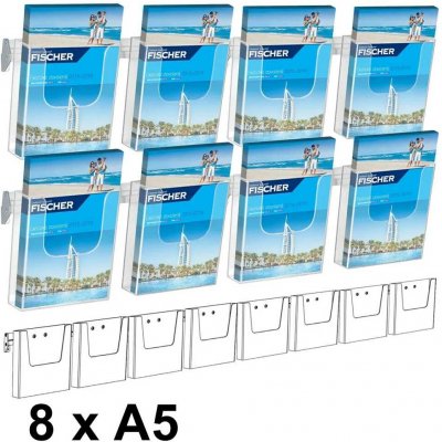 A-Z Reklama CZ Cocktail Brochure Wall držák na letáky set 8 x A5 – Zboží Mobilmania