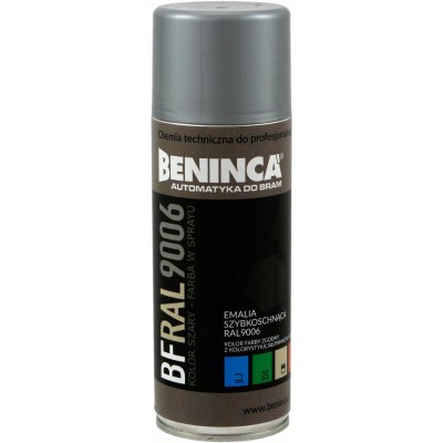 Rychleschnoucí barva Beninca BFRAL9006 400ml na brány/automatiky/pohony