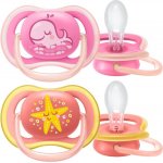 Avent Philips šidítko ultra air 376/11 Nighttime Boy BPA free 2Pack – Zboží Dáma