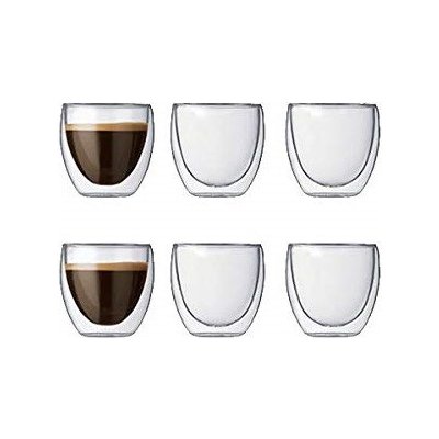 Bodum Set Dvoustěnná sklenice PAVINA 6 x 80 ml