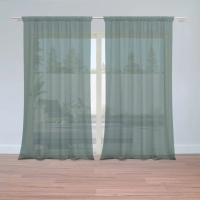 Sablio Záclony Lesní zelená 2: 2ks 150x250cm – Zboží Mobilmania