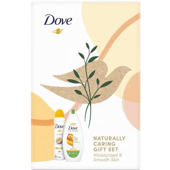 Dove Uplifting sprchový gel Mango 225 ml + deospray Go Fresh 150 ml dárková sada