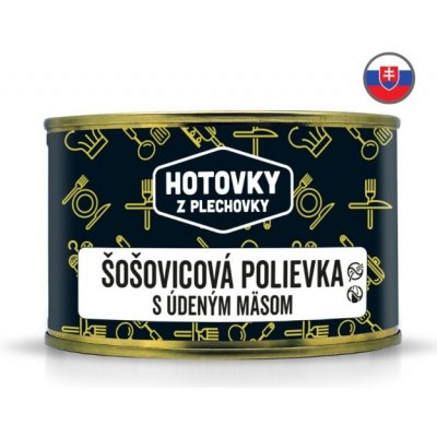 Hotovky z plechovky Čočková polévka s uzeným masem 400 g – Sleviste.cz
