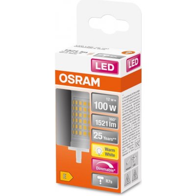 Osram Stmívatelná LED žárovka R7s 78mm 12W = 100W 1521lm 2700K Teplá bílá