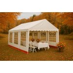 Garthen 412 Zahradní stan bílá / červená 4 x 6 m – Zboží Dáma