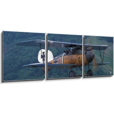 Obraz 3D třídílný - 150 x 50 cm - World War I fighter První bojovník z první světové války – Zboží Mobilmania