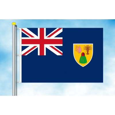 LIBEA, s.r.o. Vlajka Turks a Caicos Rozměr: 100x150 cm, Uchycení: Karabiny na stožár – Hledejceny.cz