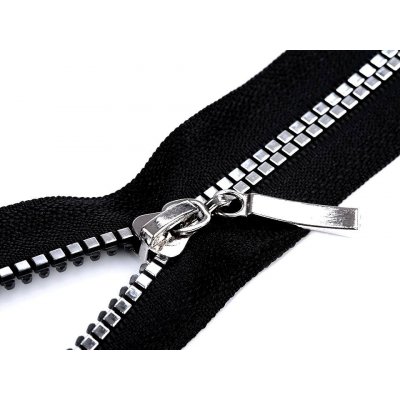 Kostěný zip No 5 délka 60 cm čtvercové zuby Varianta: 1 (322) černá stříbrná, Balení: 1 ks – Hledejceny.cz