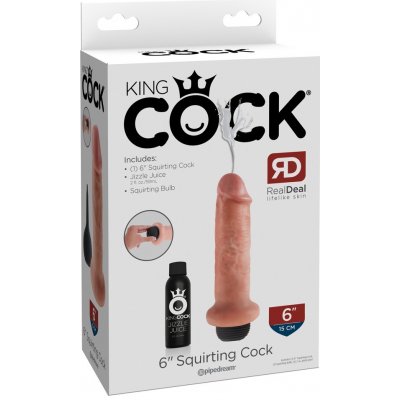 Pipedream King Cock 6 Squirting Cock stříkající realistické dildo 17,5 x 4,6 cm – Zboží Mobilmania