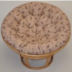 Axin trading Relaxační papasan ARTEMIS 110 cm ratan látka medová levandule