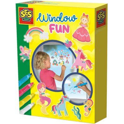 SES CREATIVE Kreativní set nálepky okenní dekorace princezny + 4 fixy na sklo – Hledejceny.cz