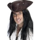 Hnědý pirátský klobouk