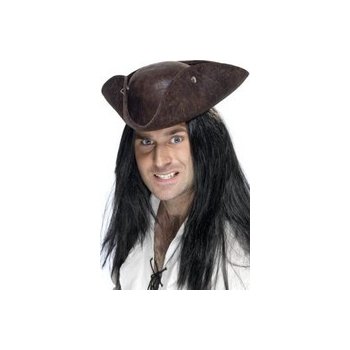 Hnědý pirátský klobouk