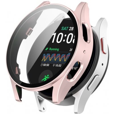 VSECHNONAMOBIL PC FULL COVER Plastový kryt se sklem pro Samsung Galaxy Watch 7 40mm růžovozlatý 81142 – Zboží Živě