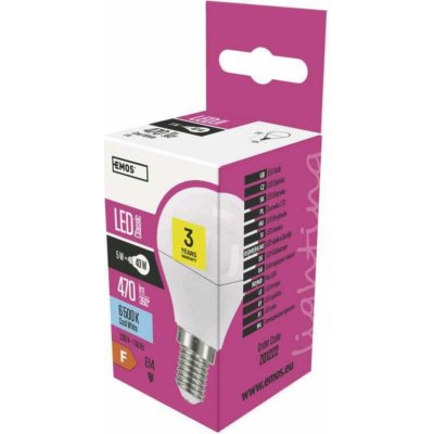 Emos LED žárovka Classic Mini Globe 6W E14 studená bílá – Zboží Živě