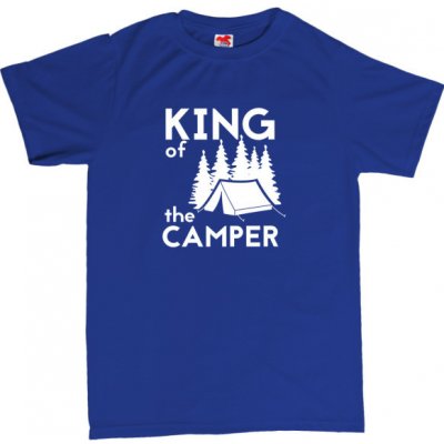 King of the camper stan pánské tričko s potiskem 401 modrá royal bílá – Sleviste.cz