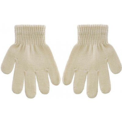 Be Snazzy Dětské pletené prstové rukavice Béžové – Zboží Dáma
