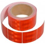 COMPASS Samolepící reflexní čtverečky 1m x 5cm, červené – Zboží Dáma