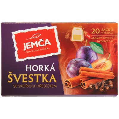 Jemča Horká švestka se skořicí a hřebíčkem aromatizovaný ovocný čaj 20 x 2 g – Zbozi.Blesk.cz