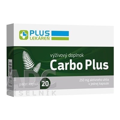 Plus Lékárna Carbo Plus aktivní uhlí 250 mg 20 kapslí – Hledejceny.cz