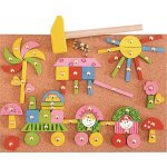 Woody deska s pribíjacími tvary růžová 91101 – Zbozi.Blesk.cz