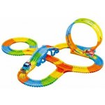 Mamido Svítící autodráha Variable 194 dílů 383 cm LED autíčko – Sleviste.cz