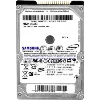 Samsung 100GB PATA IDE/ATA 2,5", HM100JC