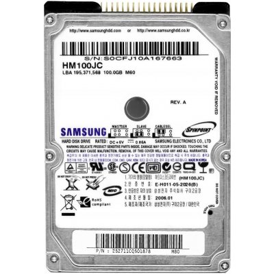 Samsung 100GB PATA IDE/ATA 2,5", HM100JC