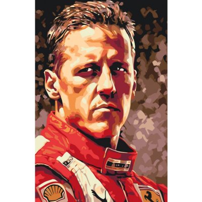 MALUJEŠ MICHAEL SCHUMACHER Rozměr 80 x 120 cm Rámování bez rámu a bez vypnutí plátna – Zboží Dáma