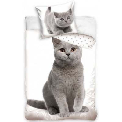Carbotex bvlna povlečení Kočka a koťátko 140x200 70x90 – Zboží Mobilmania