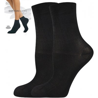 Lady B Cotton 60 DEN Silonové ponožky nero