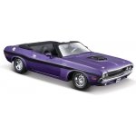 Maisto 1970 Dodge Challenger R/T Convertible metal fialová 1:24 – Hledejceny.cz