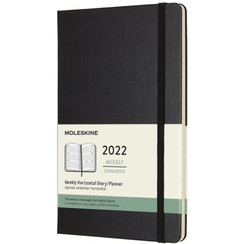 Moleskine A5 týdenní 2022 černý