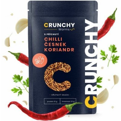Červíci s příchutí CHILLI, ČESNEK A KORIANDR 20 g – Zboží Dáma