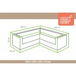 Winza Obal na sedací soupravu ve tvaru L 300 x 300 x 90 x 70 cm – Hledejceny.cz