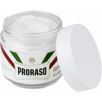 Proraso White Pre-Shave Cream krém pro snadnější oholení s mentolem, eukalyptem a glycerinem 100 ml – Zbozi.Blesk.cz