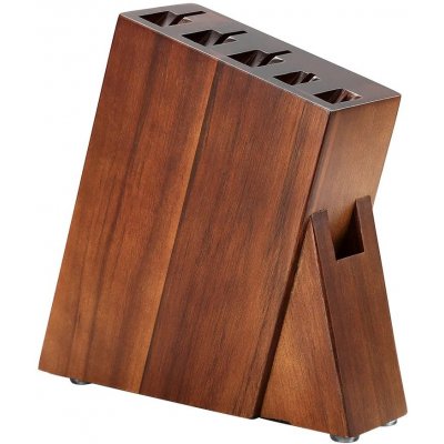 Stojánek na 5 nožů a nůžky - akácie XinZuo – HobbyKompas.cz