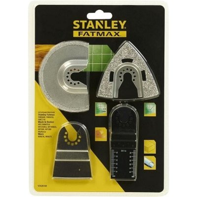 Stanley STA26160-XJ Segmentový karbidový kotouč O 92 mm tl. > 3 mm delta karbidová rašple 73 x 75 mm pevná škrabka HCS 52 x 26 mm ponorný pilový list BiMetal 32 x 40 mm 18 TPI