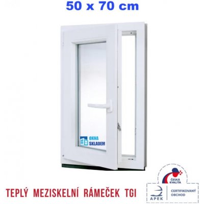 ERKADO 50x70 cm bílé otevíravé i sklopné levé – Sleviste.cz