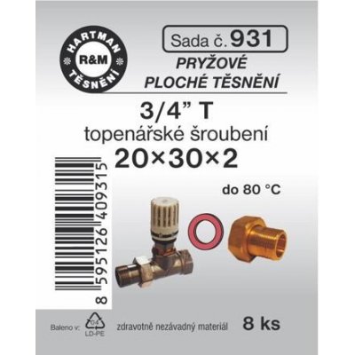 HARTMAN těsnění pryžové 3/4" 20*30*2mm, sada č. 931 – Zboží Dáma