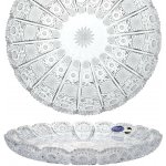 Bohemia Crystal podnos kulatý Český křišťál brus Klasik 280mm – Sleviste.cz