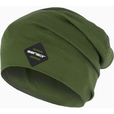 Sensor Merino čepice Active logo safari green – Zboží Mobilmania