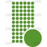 Grafiko | Samolepící kolečka - ZELENÁ - aršík 60ks ø 10 mm – Hledejceny.cz