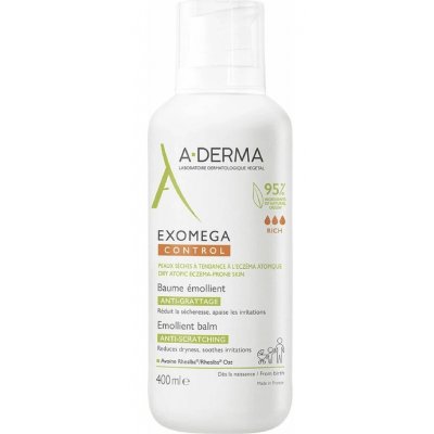 A-Derma Exomega Control Emollient Balm balzám pro velmi suchou a atopickou pokožku 400 ml – Zboží Mobilmania